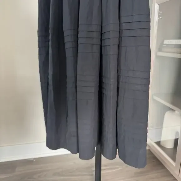 Reformation Black Scoop Neck Puff Sleeve Tiered Maxi Dress 6 Organic Cotton - Picture 4 of 7